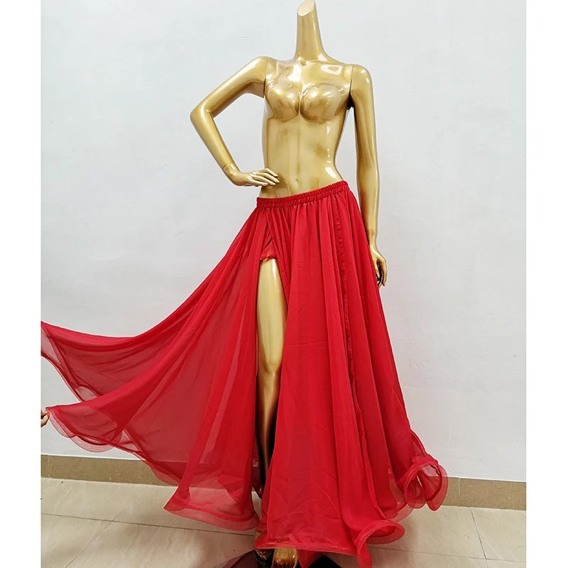 Vendita calda di alta qualità nuovo design danza del ventre gonne lunghe donne danza del ventre avvolgere ragazze costume vestito da allenamento o prestazioni