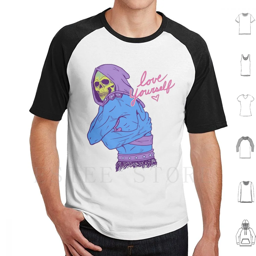 

Skeletor-Love Yourself T Shirt Men Cotton 6xl 83 Heman Skeletor He Man Masters Universe Hemanrockroll Love Love Your Self