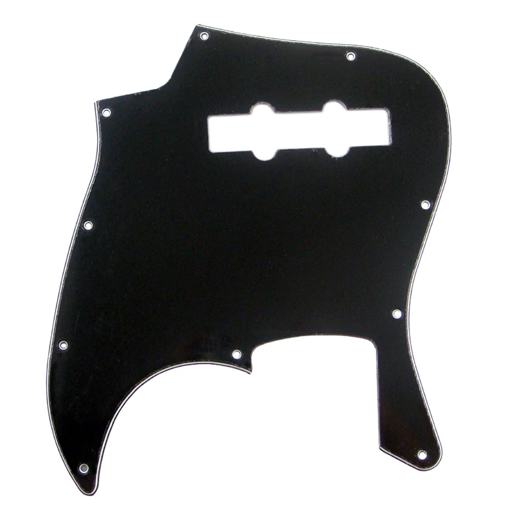 3Ply Bass Pickguard Guitar Pickguards Scratch Plates for JB Bass Pickguard Replacement, Black, PVC