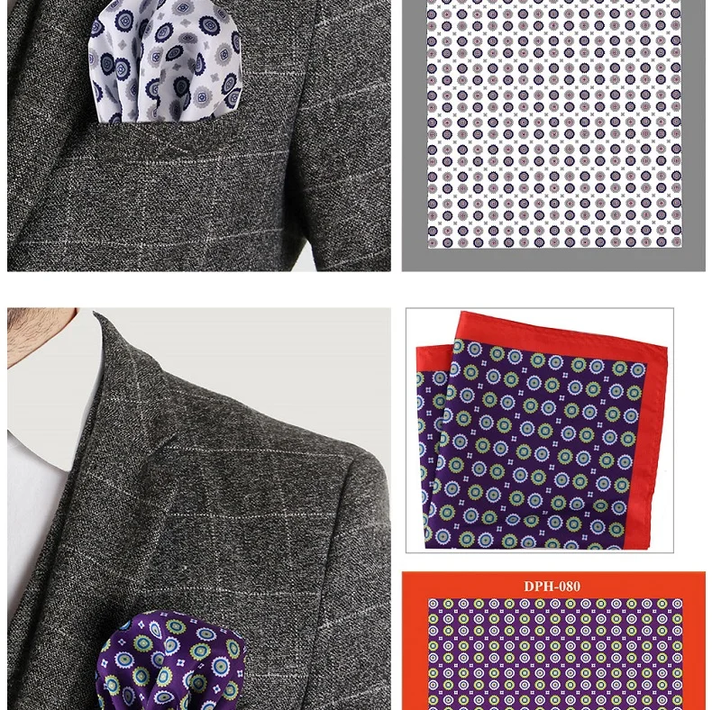 Tailor Smith New Arrival 30x30cm Big Size Handkerchief Men Fashion Chest Towel Paisley Floral Dot Soft Suit Hanky Pocket Squares