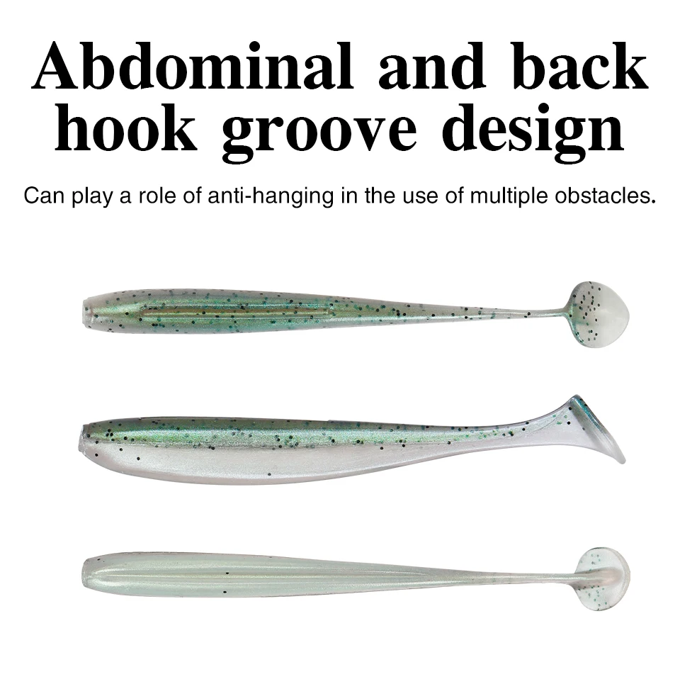 TSURINOYA 65mm 75mm T Schwanz Wrom Angelköder Weicher Köder Künstliche Köder Tackle Jerkbaits Hecht Bass – Detail 6
