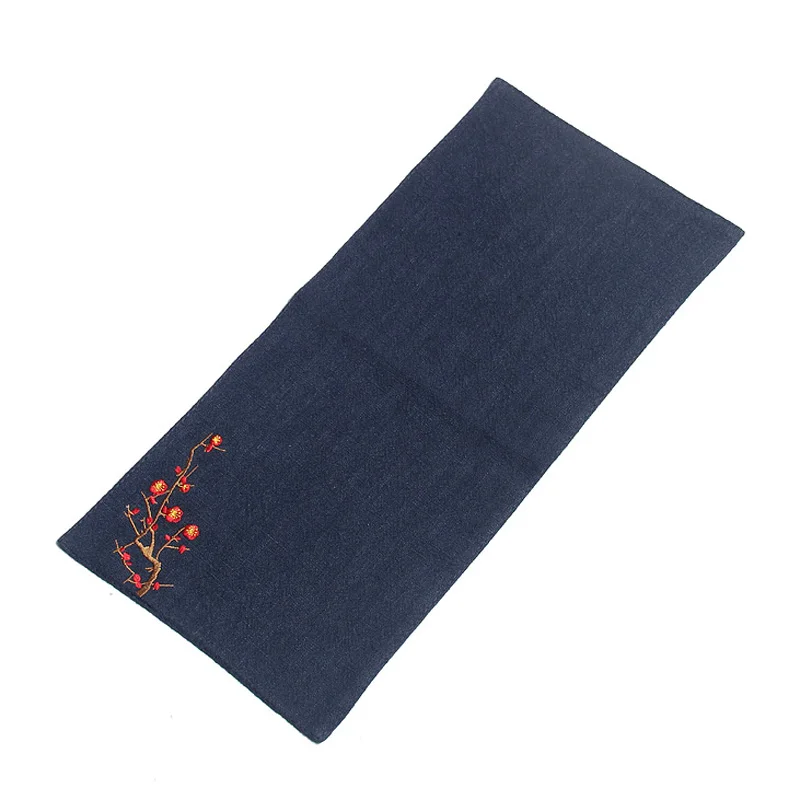 cotton fiber mat contracted zen plum flower small curtain cloth art tea seat pad dry bubble tea ceremony with zero