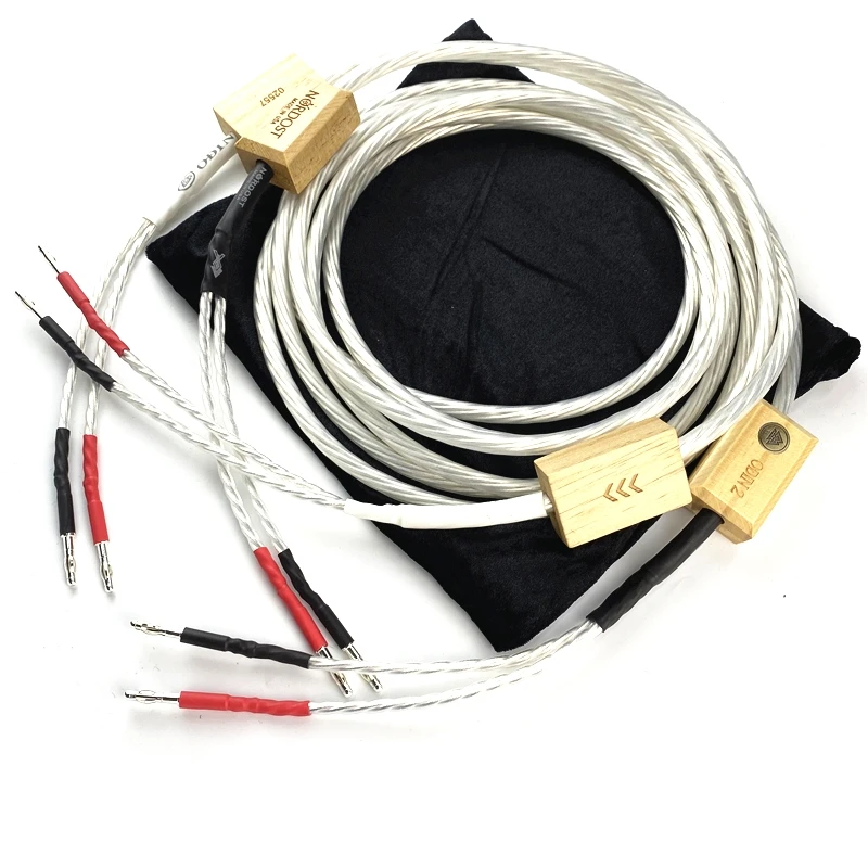 

Audiophile Nordost Odin 2 Silver Speaker Cable Carbon Fiber Banana Plug HiFi Audio Line 100% brand new