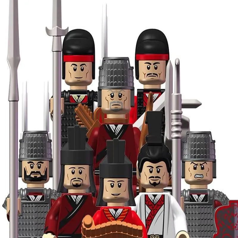 

MOC Building Blocks Medieval Ancient China Military Figures Soldier Helmets Parts Knight Weapons Roman Sword Kids Toys