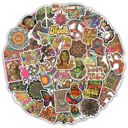 10/30/50PCS Hippie Art Sticker psichedelico per valigia Notebook Skateboard frigorifero Laptop Classic Toy decalcomanie Graffiti Sticker F3