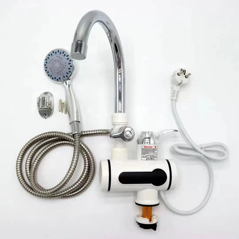 

220V Electric Instant Water Heater Shower Cold Heating Faucet For Kitchen Bathroom EU Plus