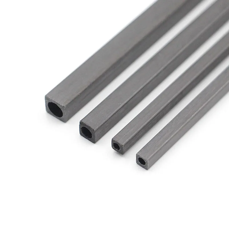 20PCS Carbon Fiber Square Tube 3x3x2MM 4X4X3MM 5X5X4MM Length 0.5M/500MM high strength for RC Model Airplane Diy Quadcopter