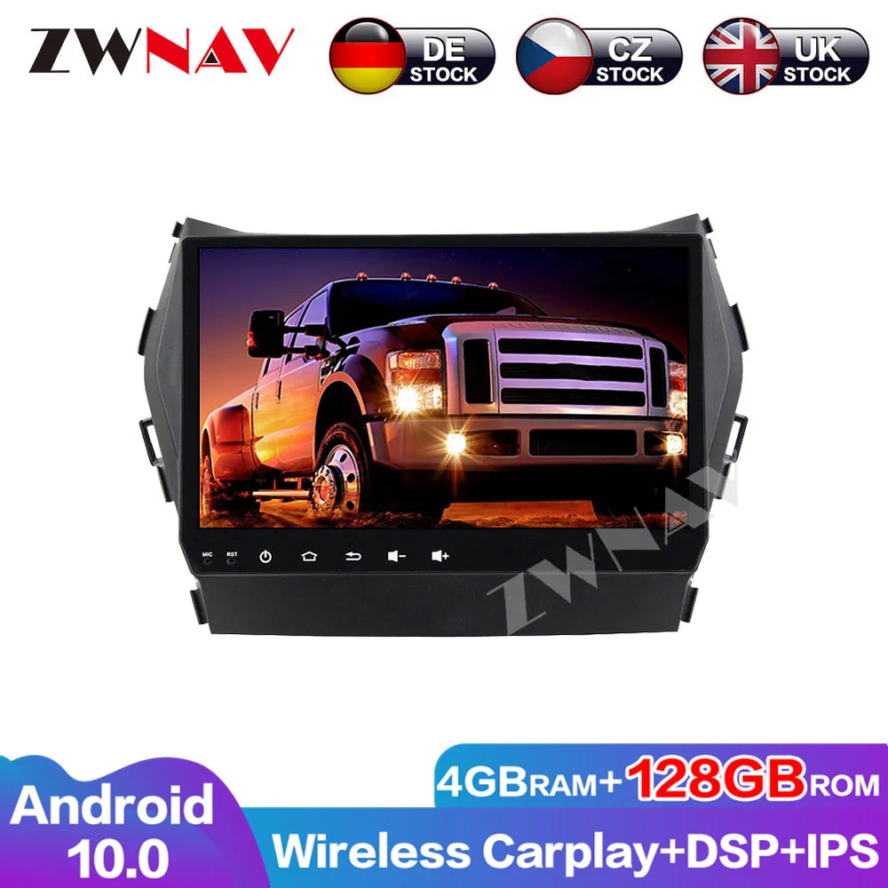 Wifi DSP 2din Multimedia Audio Navigation Android10 128G Car GPS DVD Player Auto Radio For Hyundai IX45 Head Unit