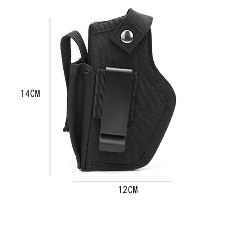 Tactical Universal Gun Holster for Glock 17 19 Beretta M9 1911 P226 Left Right Hand Waist Concealed Carry Pistol 9mm Mag Pouch