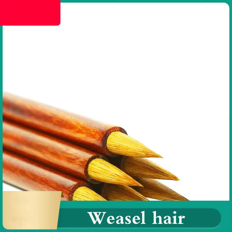 

Chinese Wolf Hair Calligraphy Brushes Student Weasel Hair small Regular Script Calligraphy Practice Brush Pen Tinta China