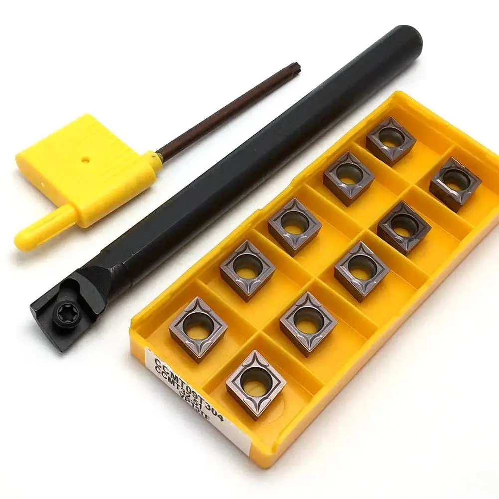 S10K S12M S14N S16Q S18Q S20R S25S SCLCR09 portautensili per tornitura cerchio interno 10 pezzi CCMT09T304 CCT09T308 strumento per letto lama in lega dura