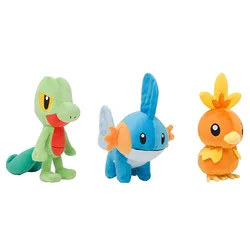 Mudkip Torchic Treecko Plush Toy, Boneca Recheada Pokémon Peluche, Combinação Inicial de Elfos Kawaii, Dia das Crianças, Presente de Natal