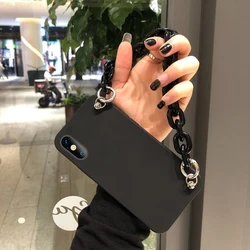 Korea Bracelet Hand Chain Phone Case For iphone 16 15 14 13 12 11 Pro Max 13MiNi XR XS 7 8 plus SE Soft Cover with Wrist