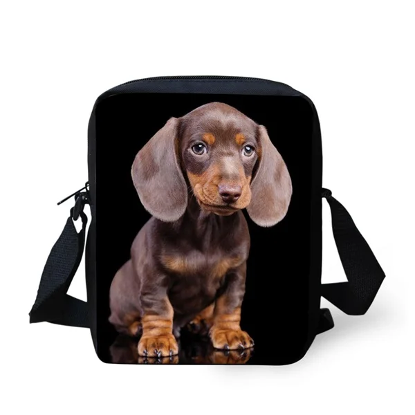 Kawaii 3D Dachshund Dog/Puppy Print Children School Bags Kindergarten Mini Meseenger Bags Student Boys Girls Bookbag