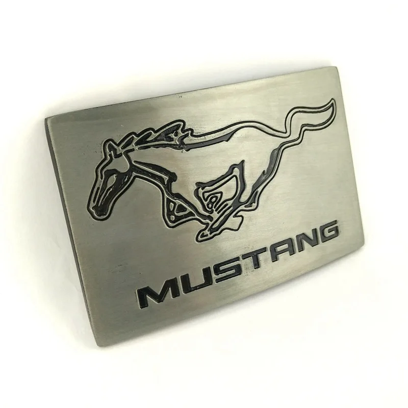 Running Horse MUSTANG Antique Silver Metal Belt Buckle for Men Boy Fashion Western Cowboy DIY Accessories Drop Shipping Welcome