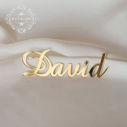 Espelho personalizado Rose Gold Baby Name Sign, Decoração da parede do berçário, sinal preto personalizado, festa de casamento rústico, batismo, 1pc