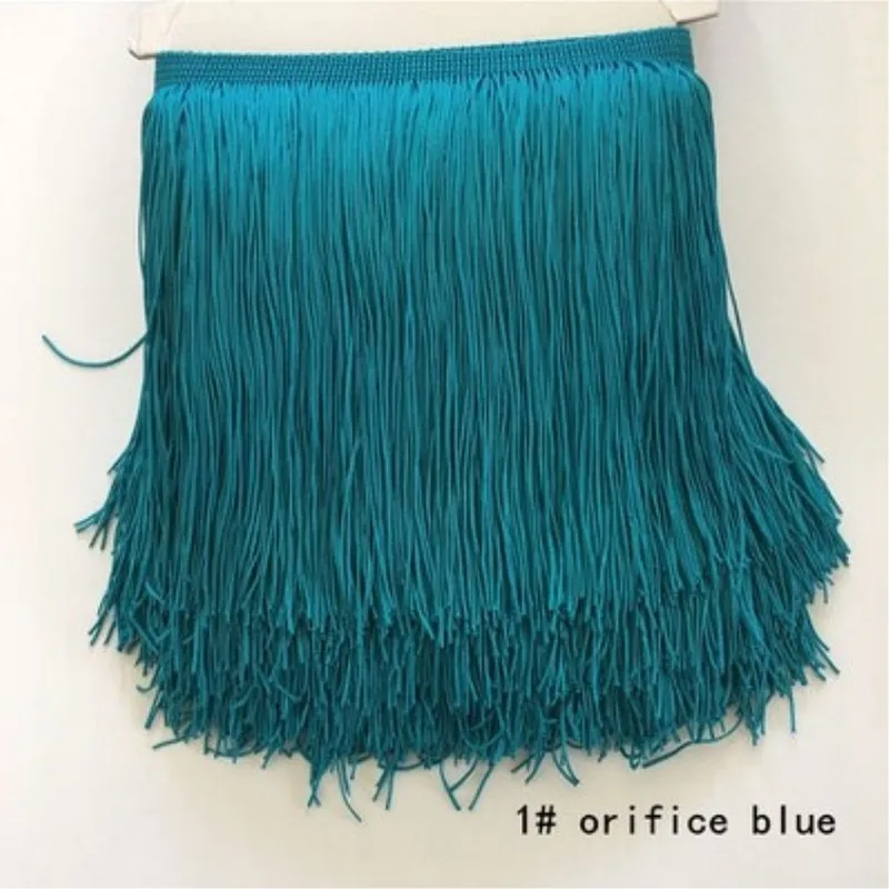 10 Yards 15cm Polyester Tassel Trimming Lace DIY Party Zipper Dress Curtain Fabric Accessories Latin Dance Decoration