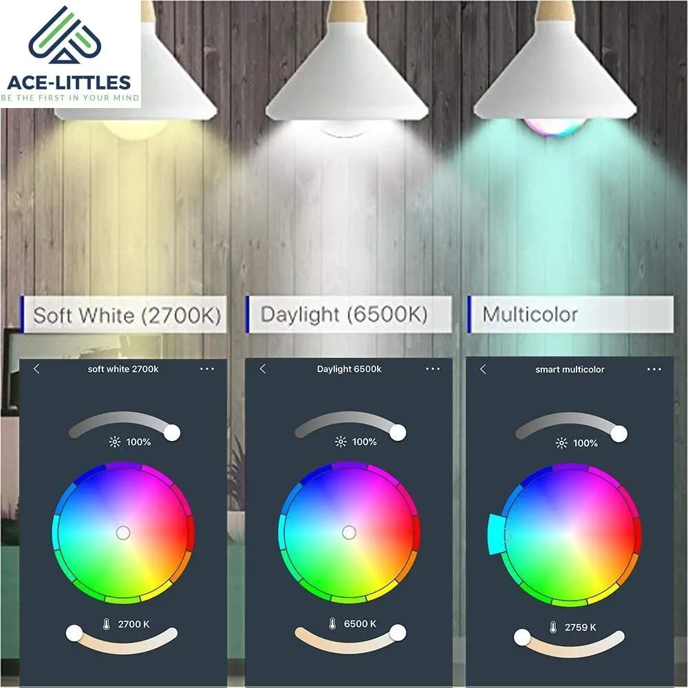 Smart WiFi Light Bulb, LED RGB Color Changing, A19 E26 Multicolor LUMIMAN 2 Pack Usb Led Light