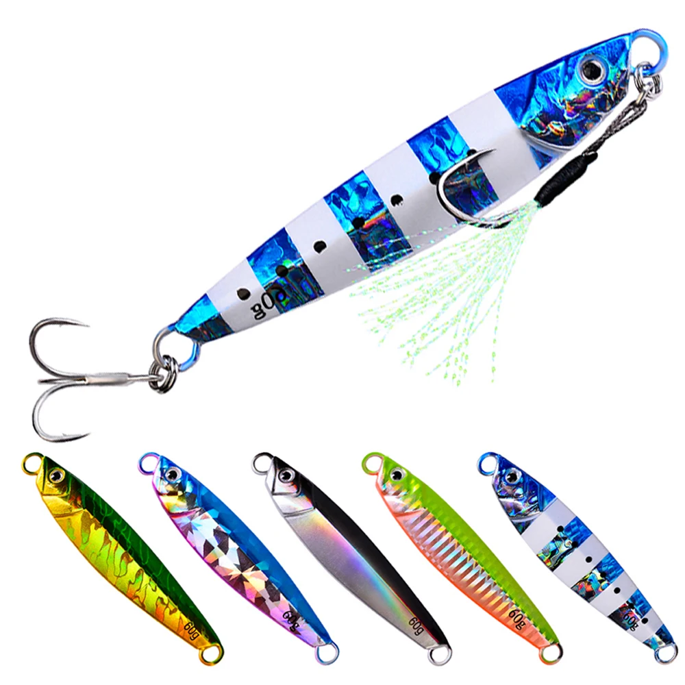 5pcs Metal Jig Hard Lure 7/10/14/17/21g Casting Jigging Lure Casting Spoon Jack Sea Fishing Artificial Bait for Winter Saltwater