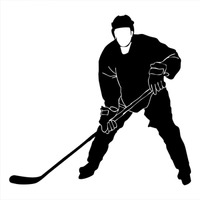 18x16cm hockey Sportman athlete Lover Boy Stickers Car Window Glass Body Decoration Decal Accessories CL312