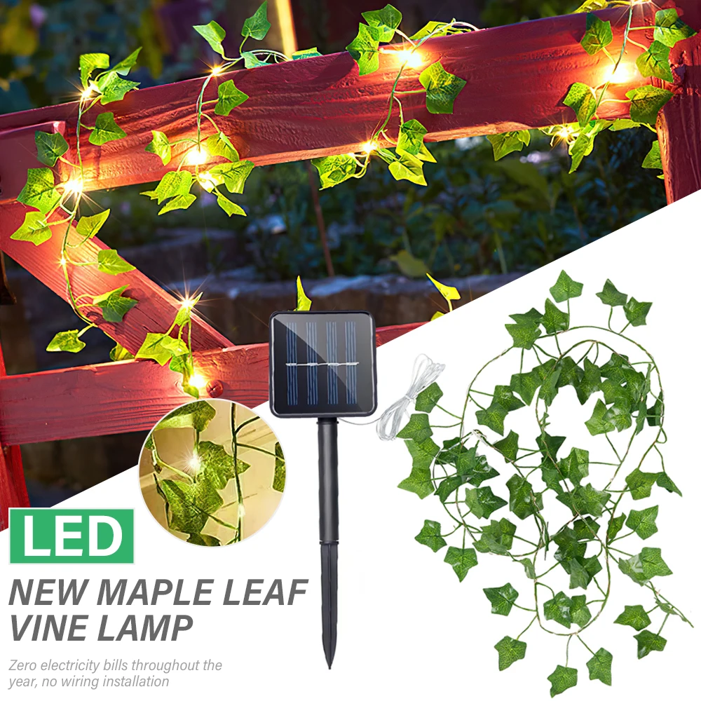 

Solar LED Outdoor Garden Decoration Lights Maple Leaf Eucalyptus Solar Christmas String Lights Garland 2M 5M 10M LED Decor Lamps