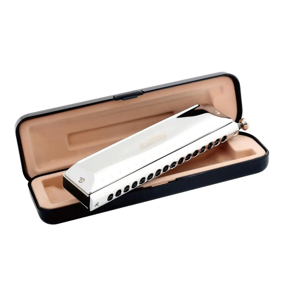 East top chromatic harmonica, 16hole 64tone professional chromatic mouth organ for player,performance,beginner,gift