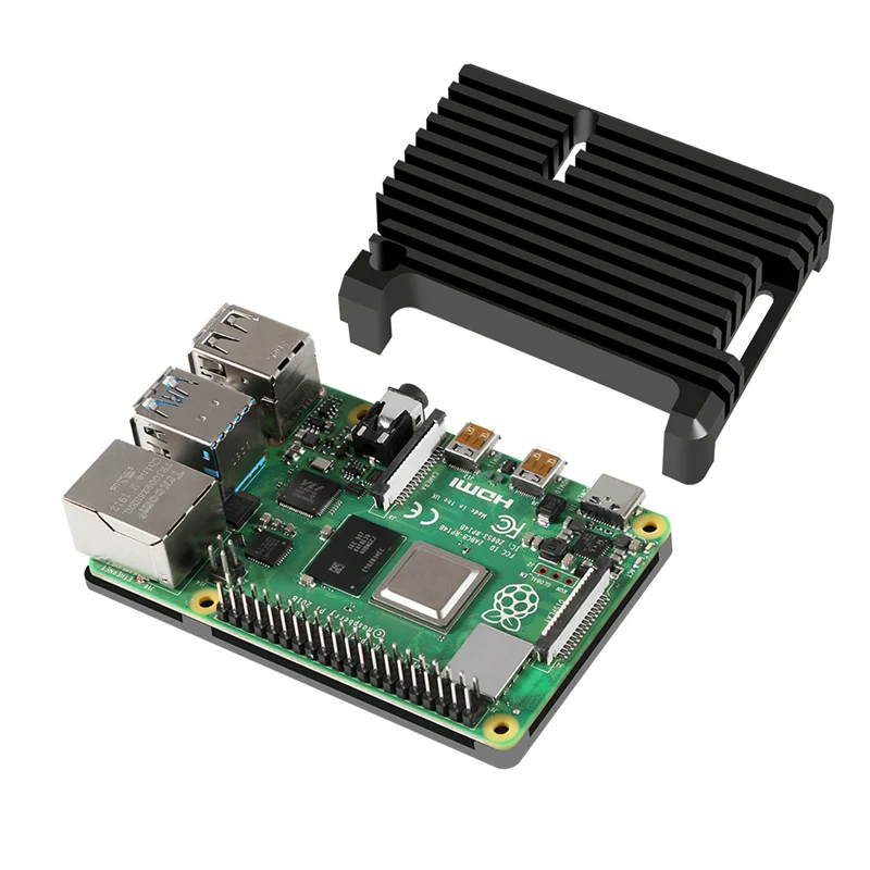 Nowy dla Raspberry Pi 4 4B metalowa obudowa Raspberry Pi koperta ze stopu aluminium z pasywną obudową chłodzącą dla Raspberry Pi 4/4b