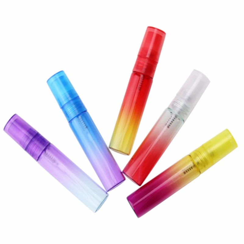 1000pcs/lot 5ml spray bottle Empty Glass Gradient perfume bottle Colorful Small sample Vial bottles F428