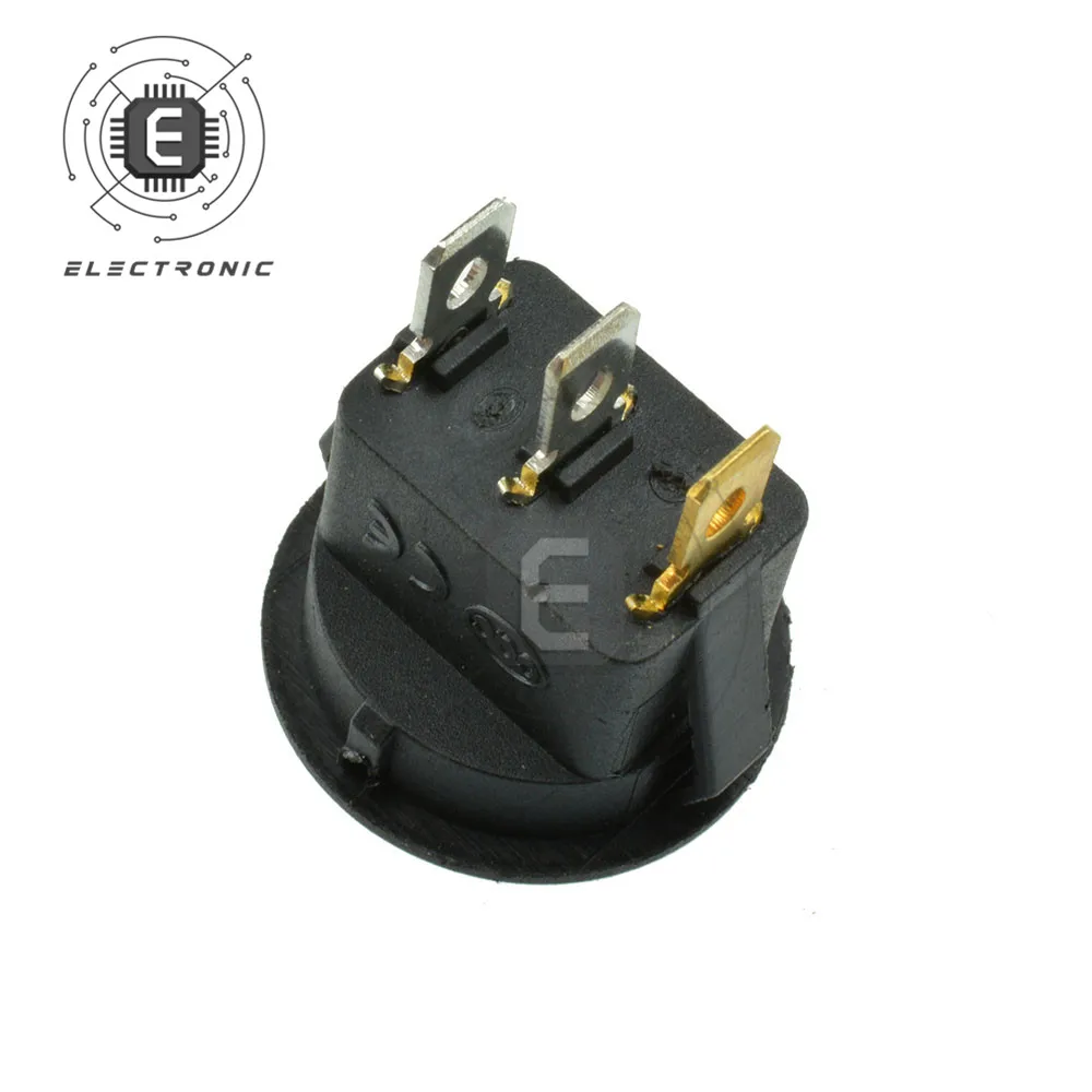 12V/125V/250V cerchio superiore e cerchio inferiore interruttore occhio di gatto 3pin auto Polka Dot LED interruttore a levetta a bilanciere