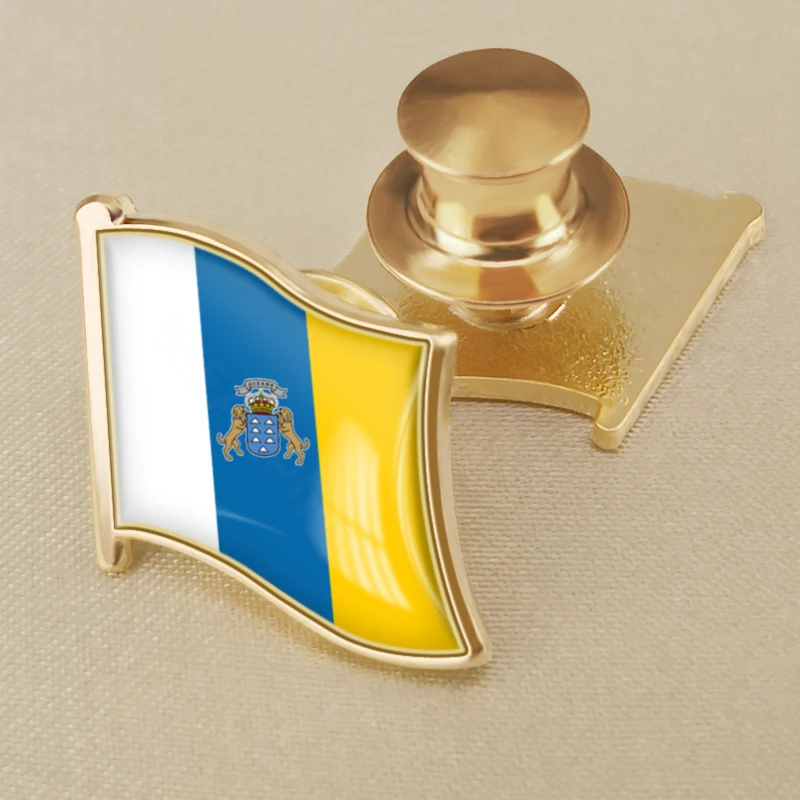 Canary Islands Autonomous Community of Spain Flag Brooches Badges Lapel Pins