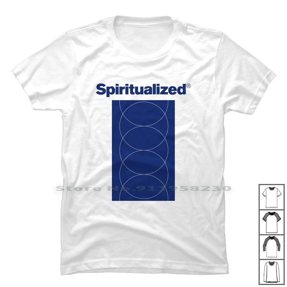 Spiritualized Logo T Shirt 100% Cotton Spiritual Concert Spirit Ritual Album Music Tour Song Logo Land Band Bum