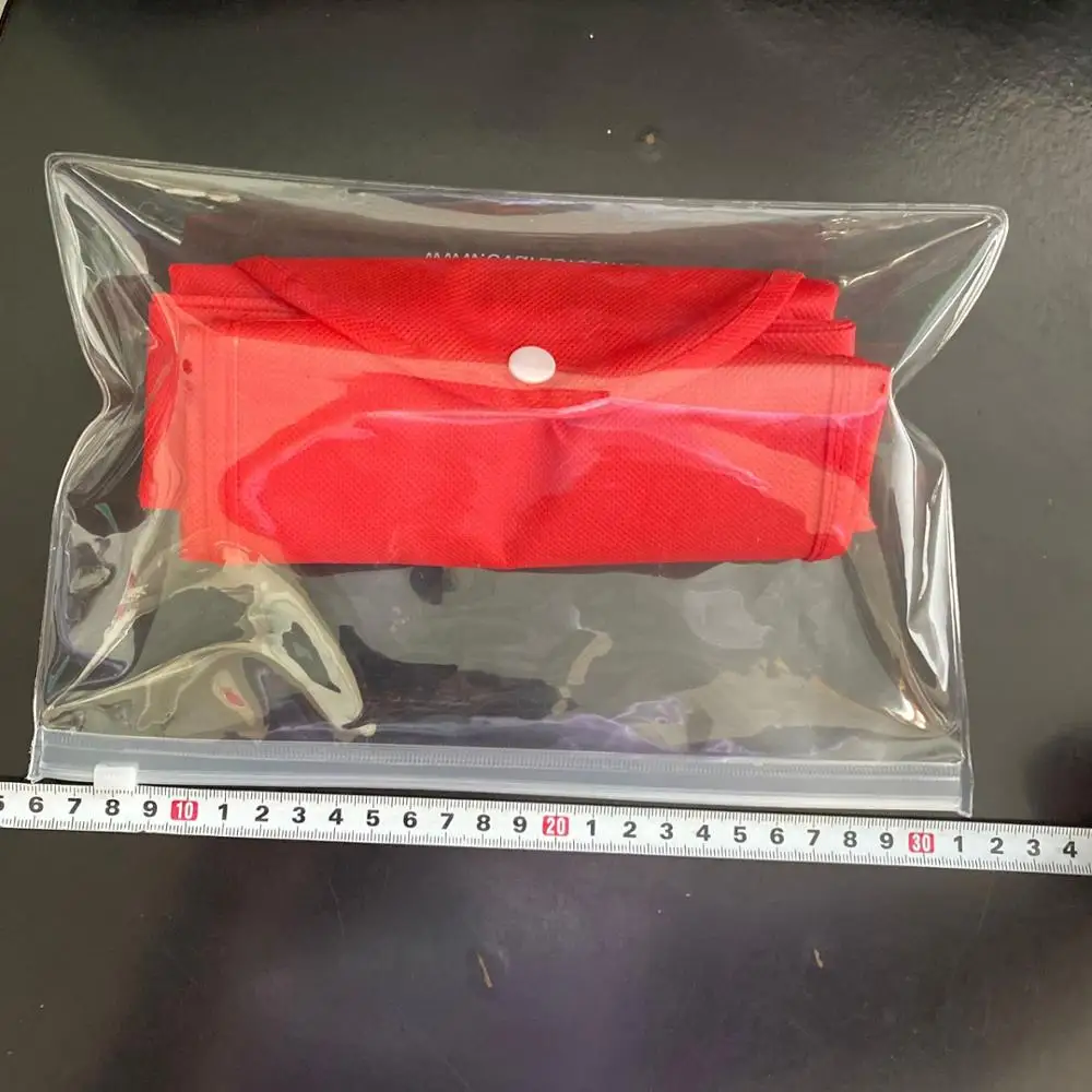 50pcs Custom LOGO eco materials Waterproof Transparent Clear Zipper Bag Recycled Plastic EVA Packaging Bags for Swimsuit Bikinis
