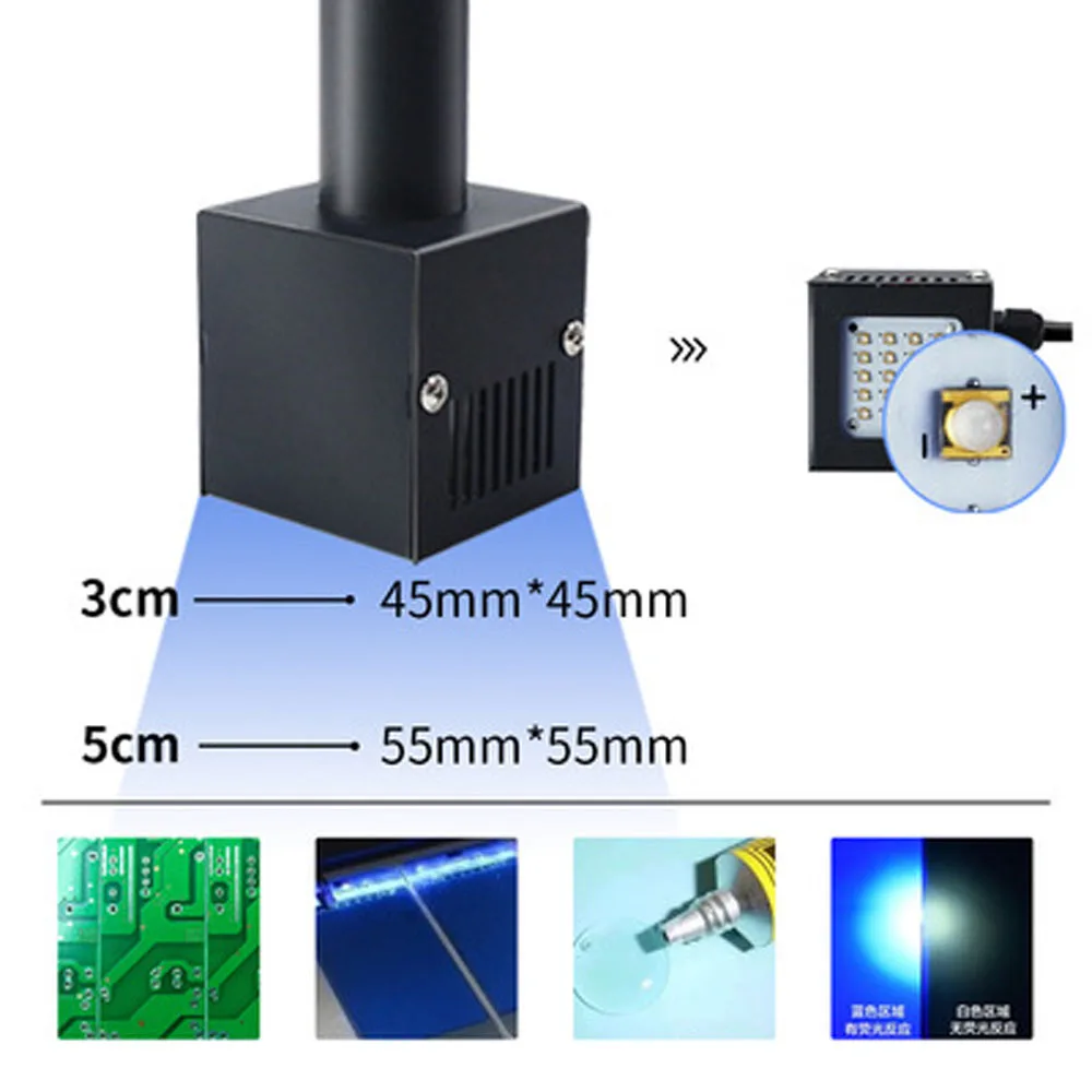 Imagem -06 - Handheld uv Cura Lâmpada 365 Portátil sem Sombra Cola Reparação Placa de Circuito Óleo Verde Lanterna uv Lâmpada Led