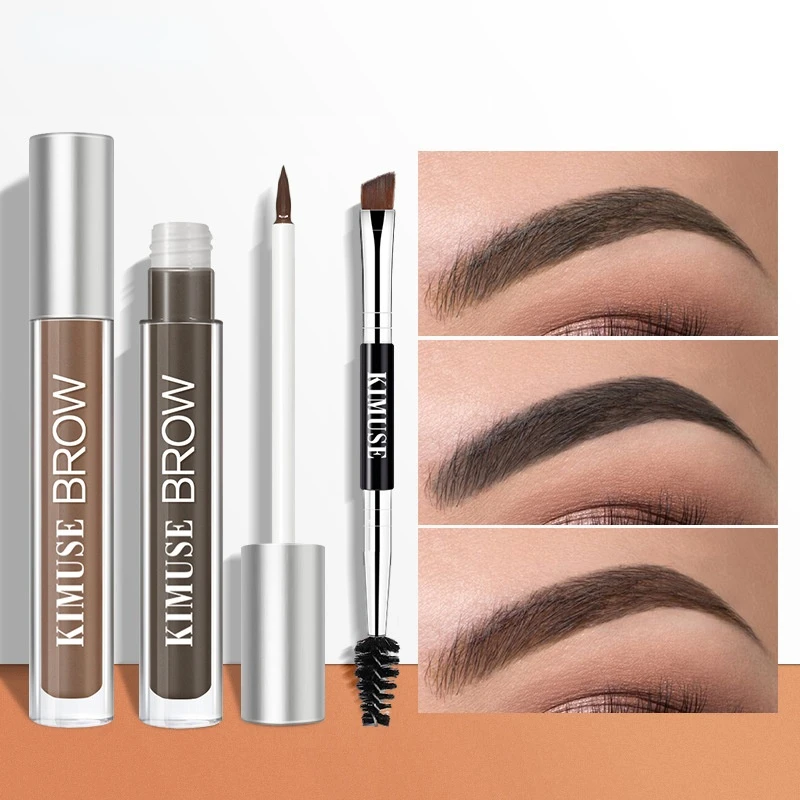 EyebloggGel-Crayon crème pour sourcils, crayon pour tatouage au henné, imperméable, avec brosse, cosmétique anti-taches, rehausseur de sourcils