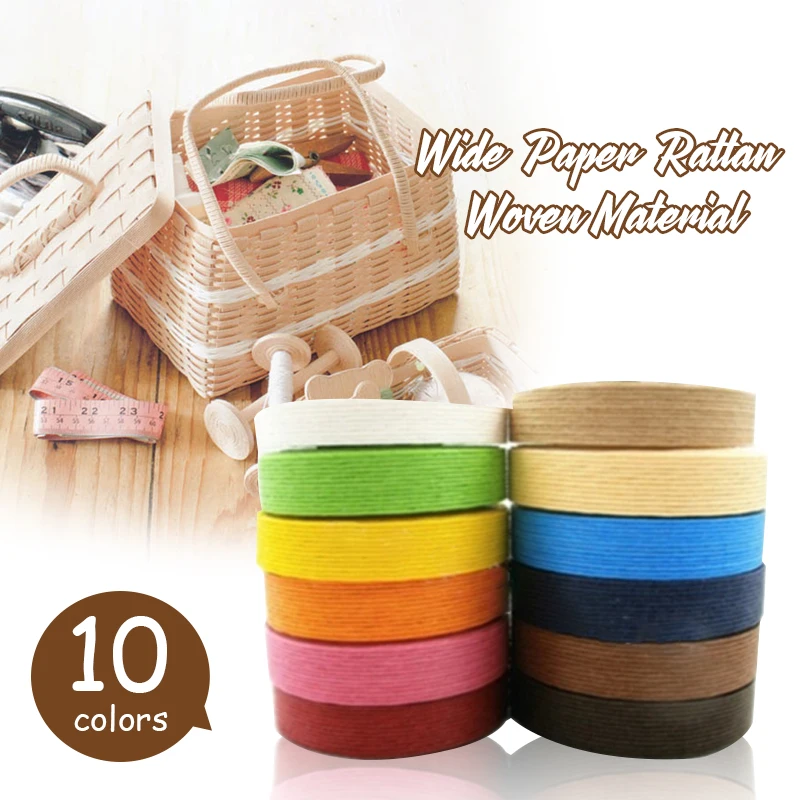 20 Meter Bendable Straw Rope Rattan Paper Yarn Cord For Crocheting Bag Basket Diy Craft Handmade Pape Rattan Woven Material