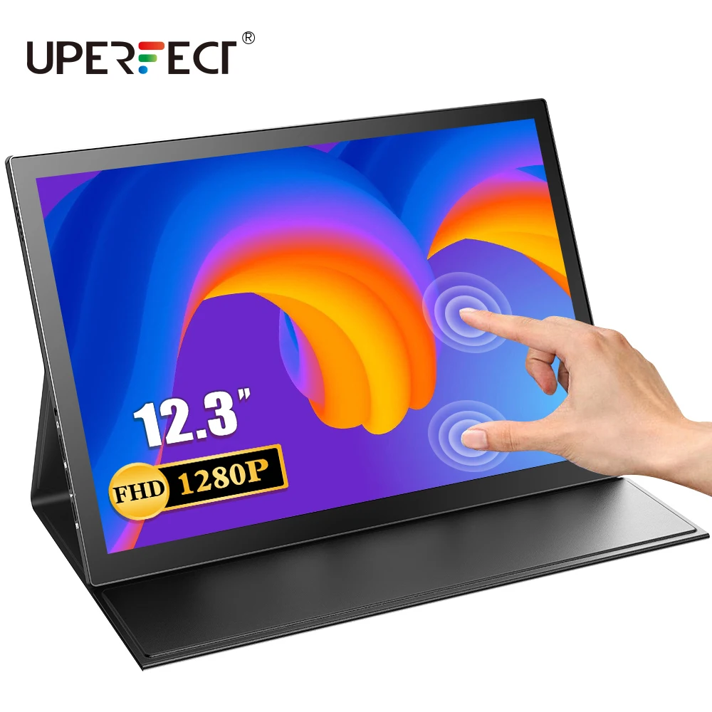 UPERFECT TouchScreen Portable Monitor FHD IPS 12.3/14.0 Inch Display Screen For Raspberry Pi Switch XBOX Laptop Phone Samgsung