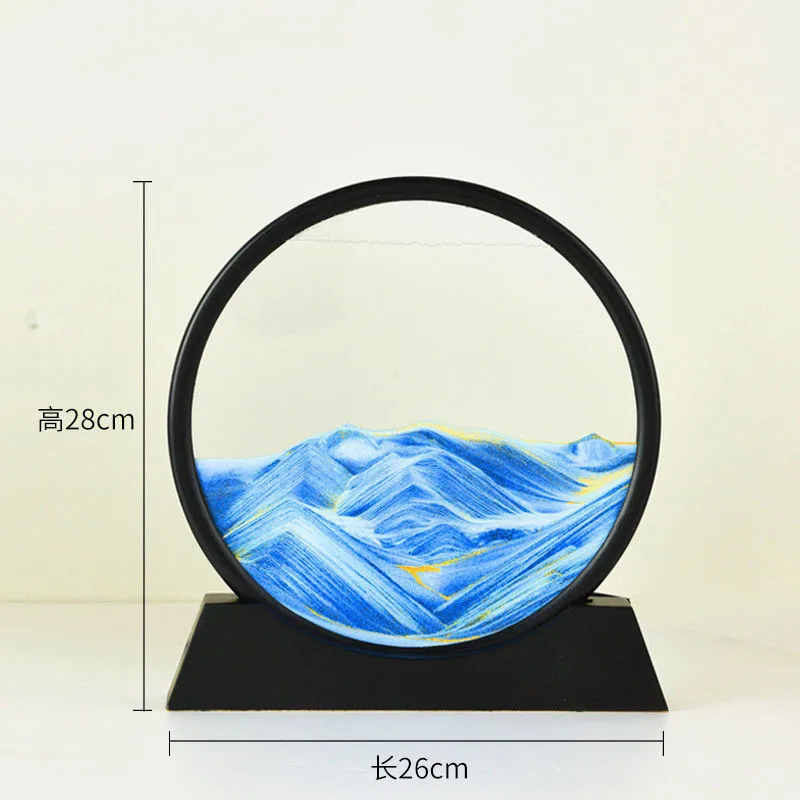 

New Simple 3D Landscape Quicksand Painting Art Ornaments Crafts Hourglass Creative Gifts Personalized Gifts