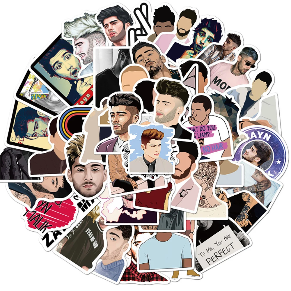 10/30/50PCS British Singer Zayn Malik Stickers Waterproof Snowboard Laptop Luggage Guitar Graffiti Decal Sticker for Kid Toys