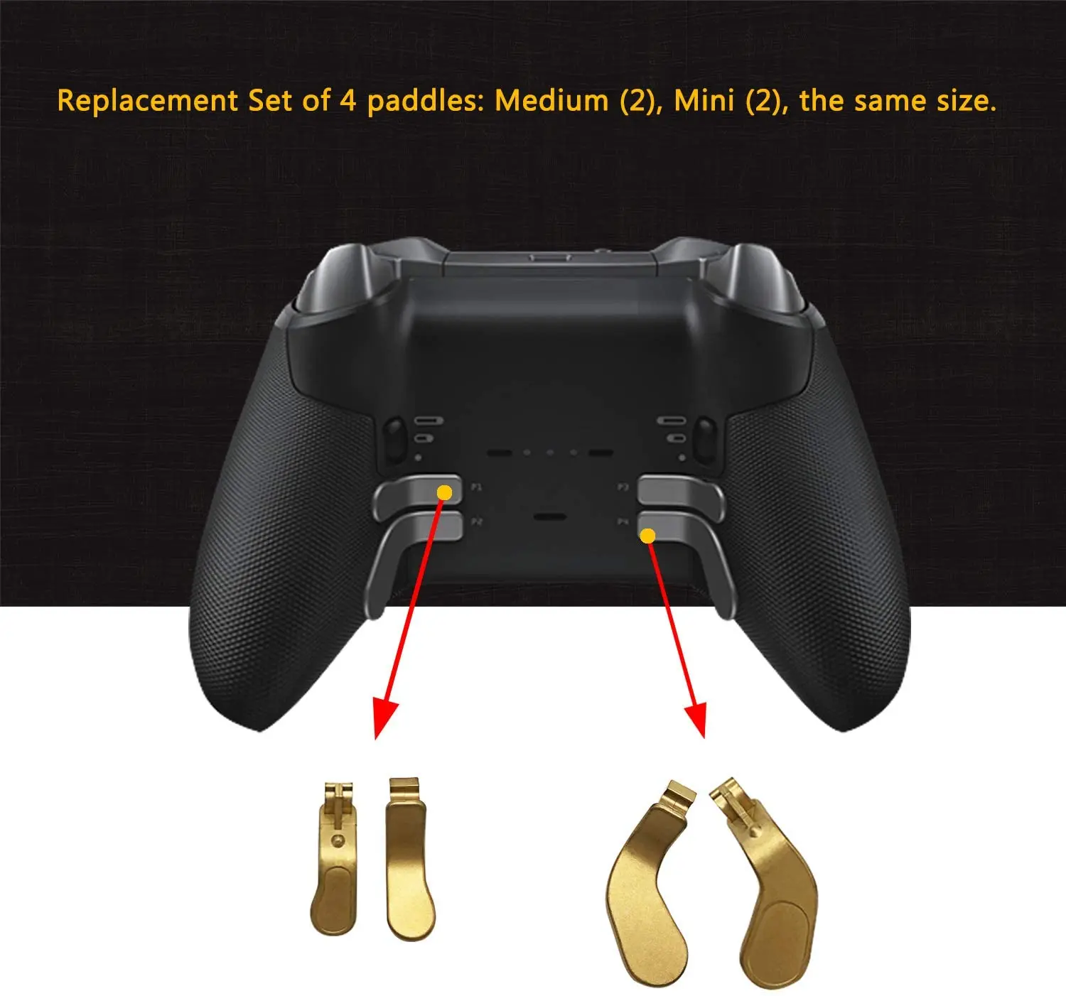 Metal D-Pads and Trigger Paddles Direction Buttons Replacement for Xbox One Elite 2 Controller Series 2 (Version 2) With Tools