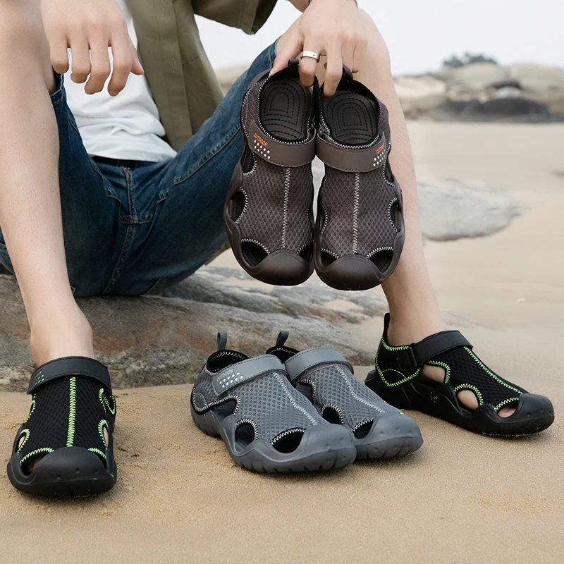 Nice New Men Sandals Summer Flip Flops Slippers Men Outdoor Casual Shoes Cheap Male Sandals Water Shoes Sandalia Masculina 40-48