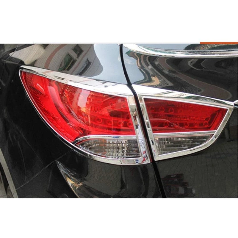 FOR HYUNDAI IX35 2010 2011 2012 2013 2014 ABS CHROME FRONT REAR HEADLIGHT FRAME TAIL HEAD LIGHT LAMP COVER TRIM CAR ACCESSORIES