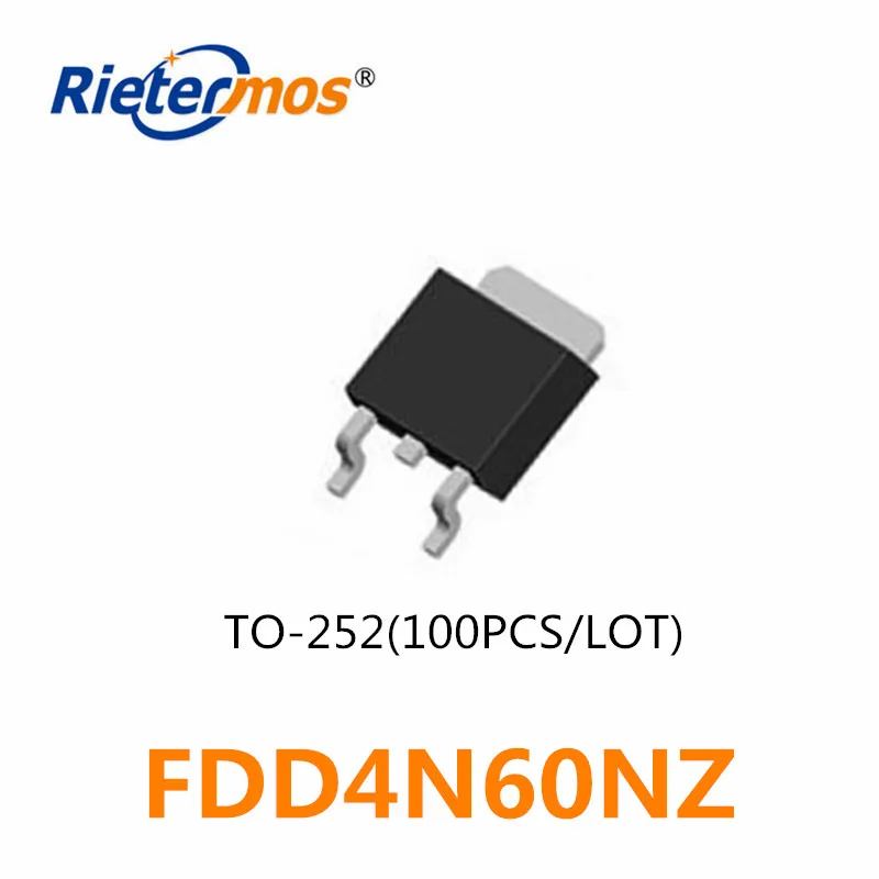 100 قطعة FDD4N60NZ TO252 N-CHANNEL 600V عالية QUELITY