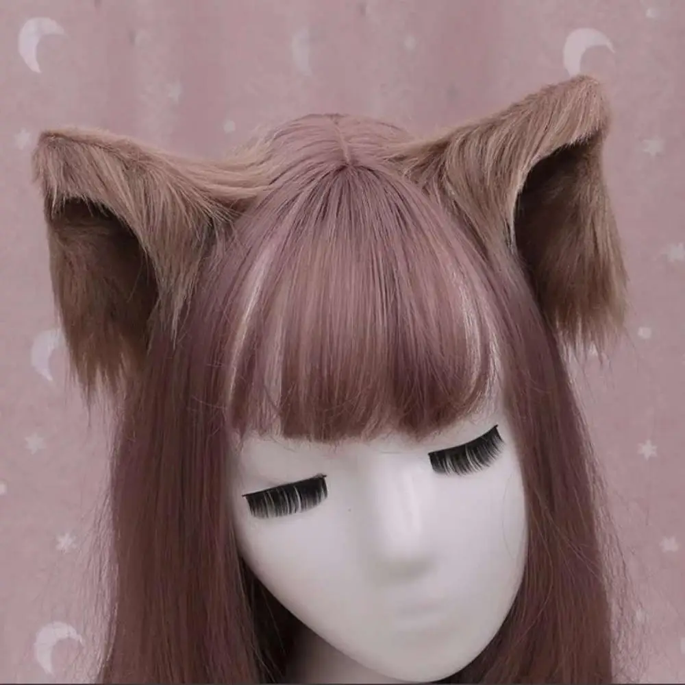 Épingle à Cheveux en Forme d'Oreille de Chat et de Bête, Accessoire de Sauna, Simulation à la Main, Stéréo, Mignon, en Peluche, Lolita, Fille, KC, Paire de Pinces