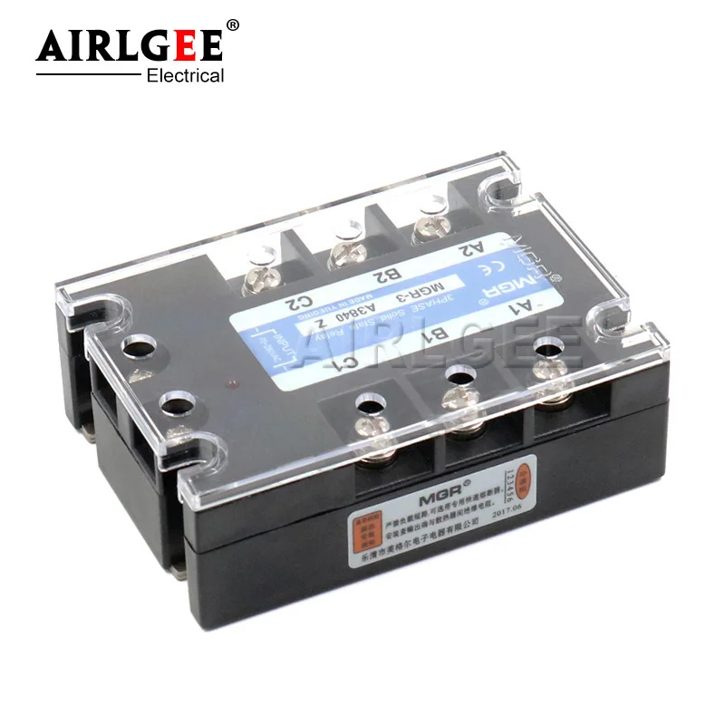 Solid state relay MGR-3 A3840Z TSR-40AA 40A 380VAC 70~280VAC AC-AC Three phase solid state relay