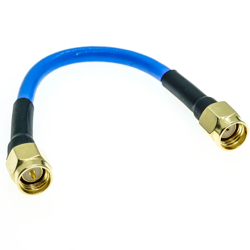 

RPSMA male to SMA male Connector RG405 RG-405 Semi Flexible Coaxial Cable .086" 50ohm Blue