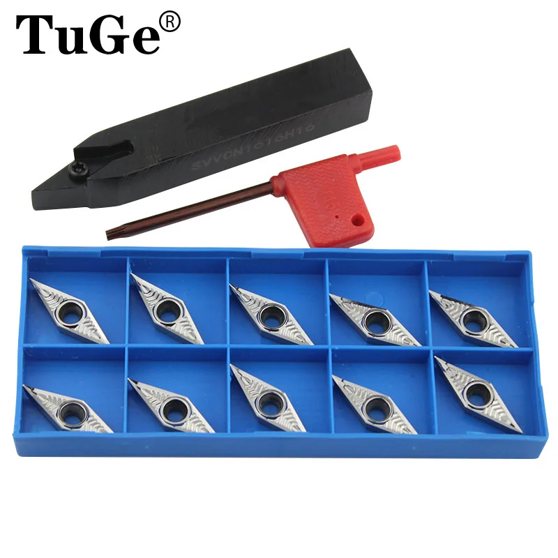 Enternal Turning Tool Set SVVCN1616H16 SVVCN1010H11 SVVCN2020K16 Lathe Turning tools holder VCGT110304 VCGT160404 Insert Blade