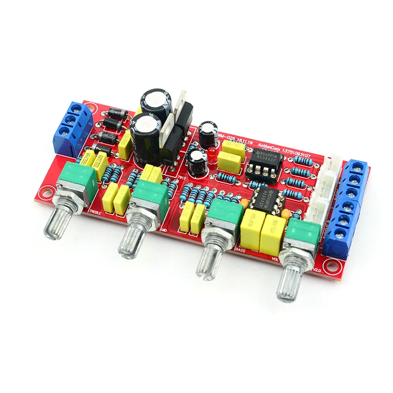 Préampli NE5532 Carte - Contrôle Tonalité Hifi - Alim Double 12-15V AC Alimentation Double 12-15v