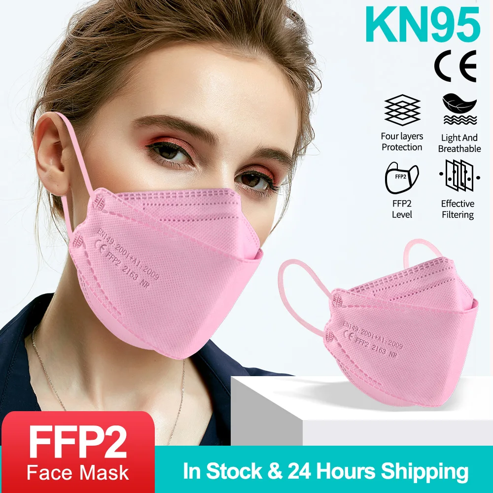 

Pink 10-100 PCS adults korean ffp2 mascarillas fpp2 homologadas respiratory kn95 mascarillas certificadas ffp2 mascara maske