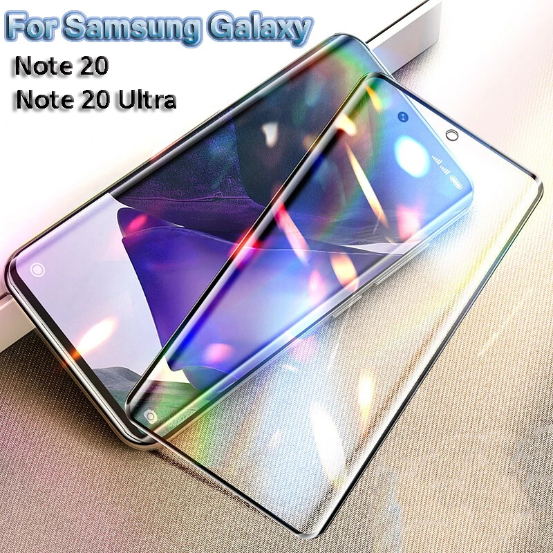 For Samsung Galaxy Note 20 Ultra Screen Protector Curved Tempered Glass Protectors Full Screen Coverage Protective Film Note20