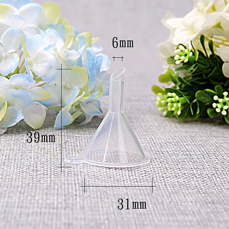 10Pcs/lot Mini Funnels Plastic Small Funnels Suit for Essential Oil Bottles , Empty Lipgloss Tube , Perfume Bottles